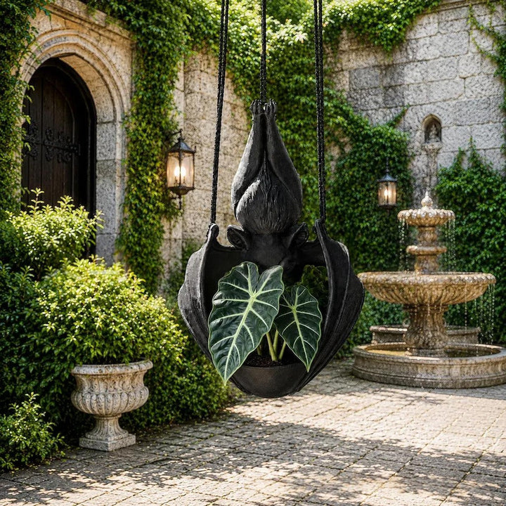Halloween hengende flaggermus-blomsterpotte hagedekorasjon — bilde 2
