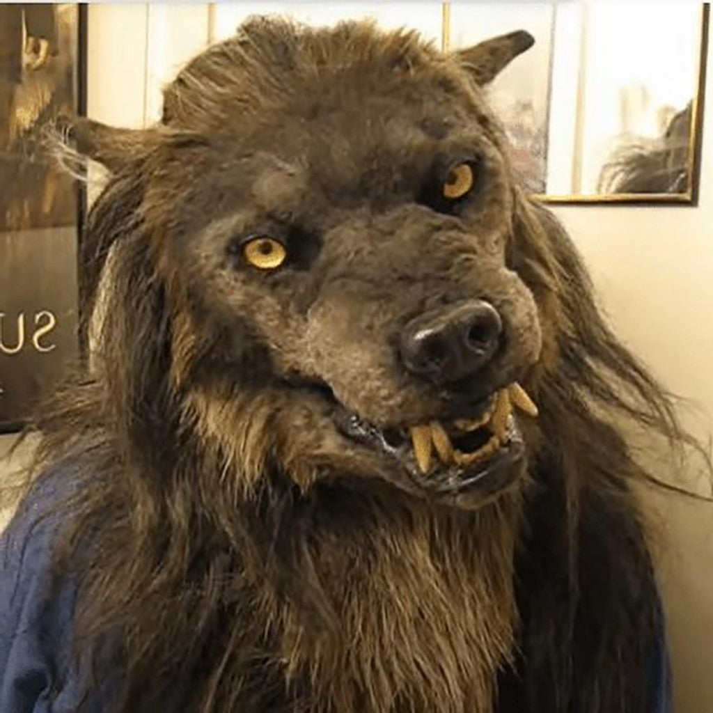 Lateks simulering ulvehodemask hodeplagg cosplay maske — bilde 5