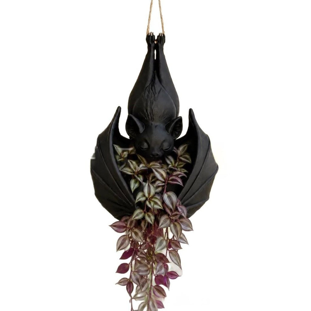Halloween hengende flaggermus-blomsterpotte hagedekorasjon — bilde 4