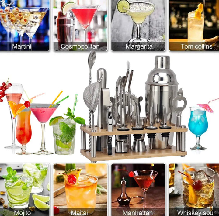 Profesjonelt Bartendersett med 23 Deler – ShakerPro