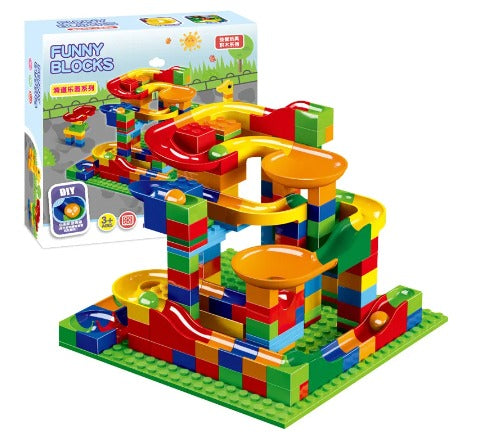 Kreativt byggesett for kulebaner for barn