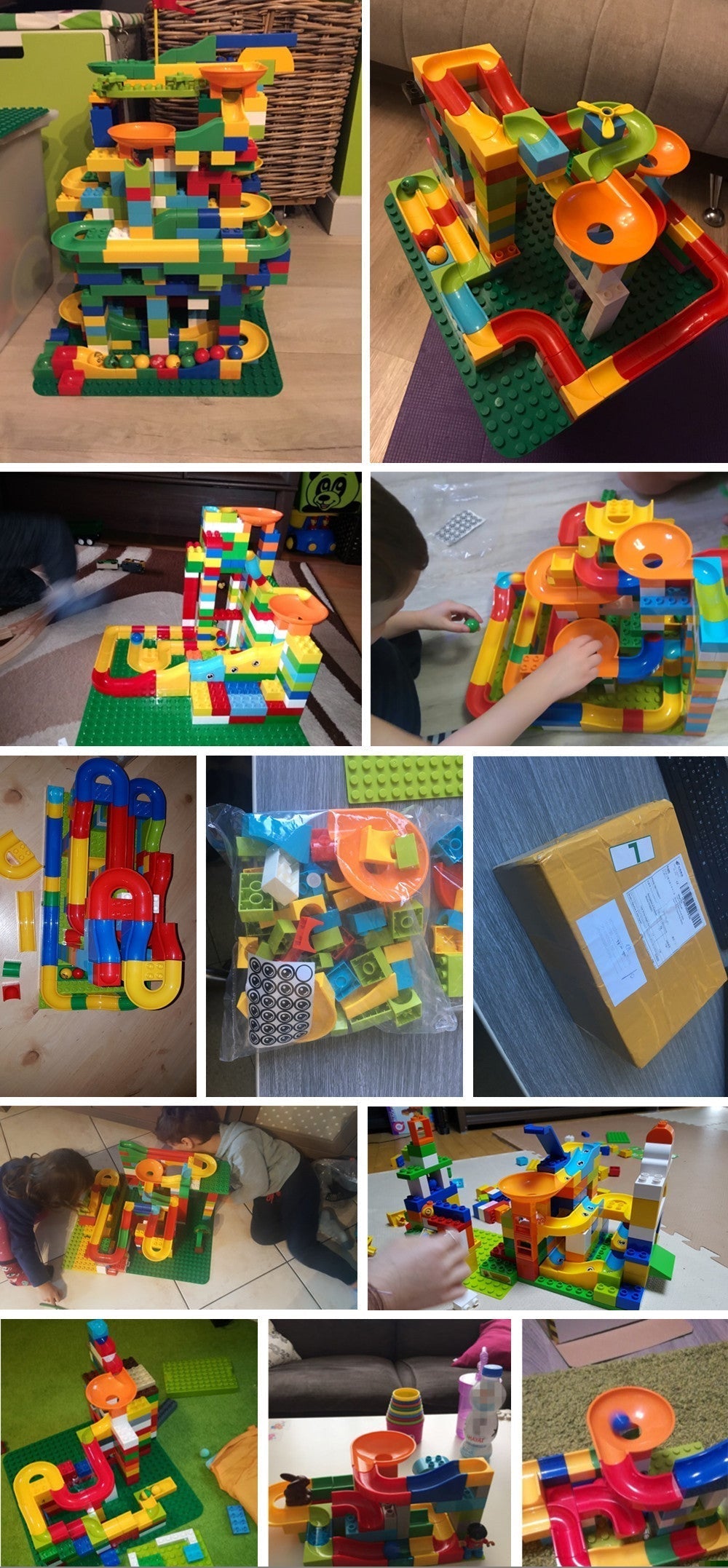 Kreativt byggesett for kulebaner for barn