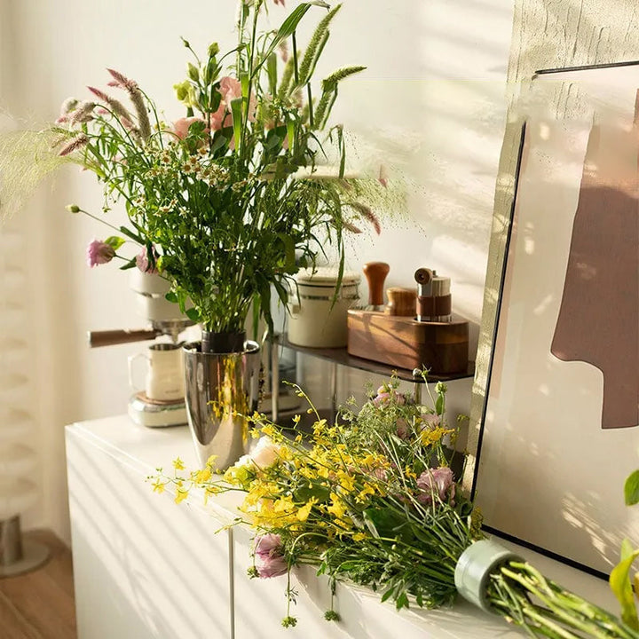 Gjenbrukbar blomsterarrangør til vase for oppreiste, friske blomsterbuketter
