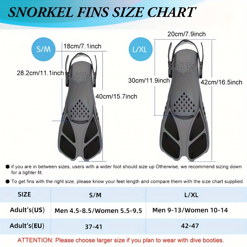 AquaFlex snorkelføtter – Ideelle for svømming og snorkling