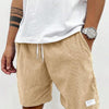 Ensfargede fritidsshorts for menn