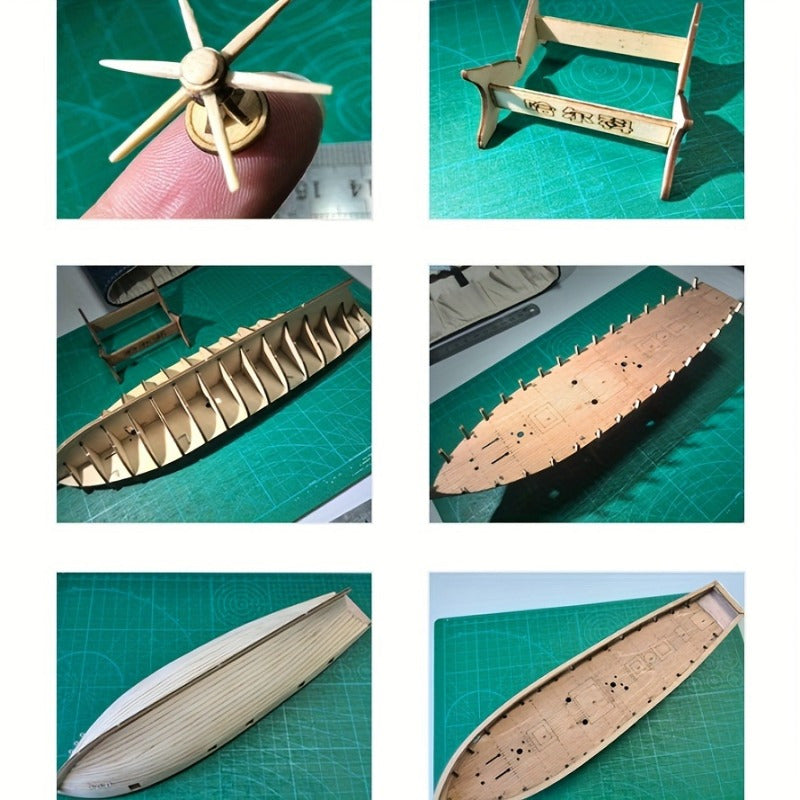 Klassisk seilskute i tre – Detaljert 3D-puslespill for skipsentusiaster