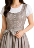 Dirndl til dame med glidelås, blondeermer og midjebånd.