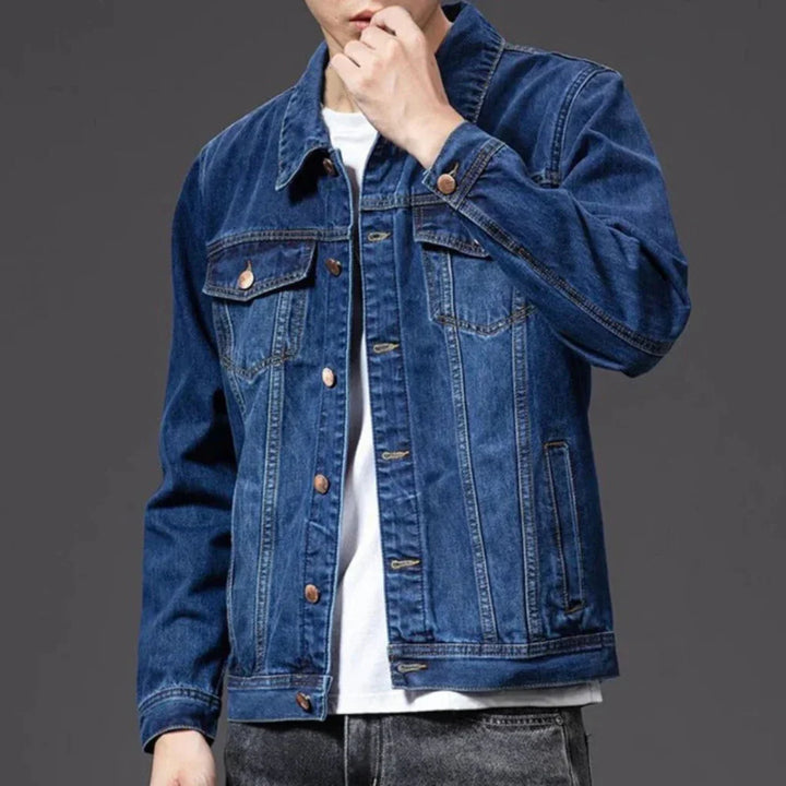 Klassisk Menns Denim Jakke