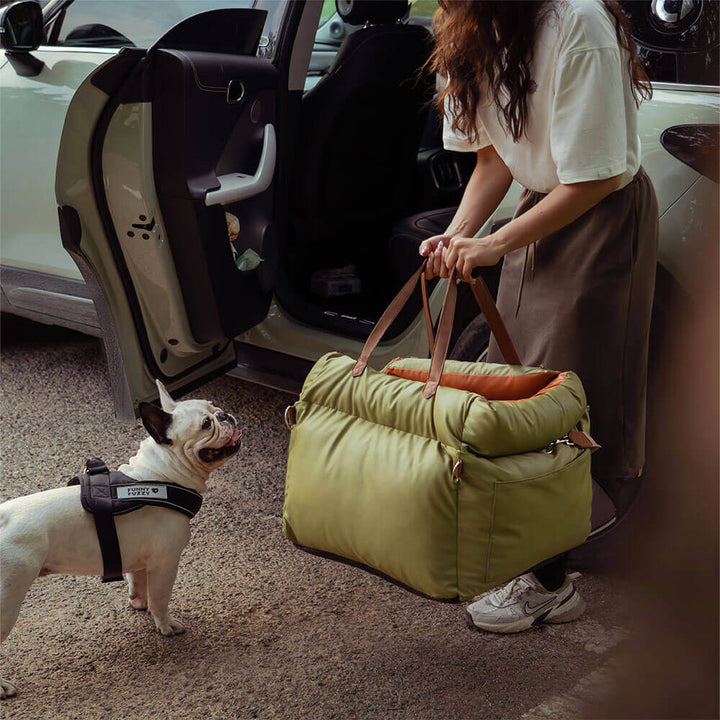 Komfortabelt vintersete for hund i bil – PawLuxury