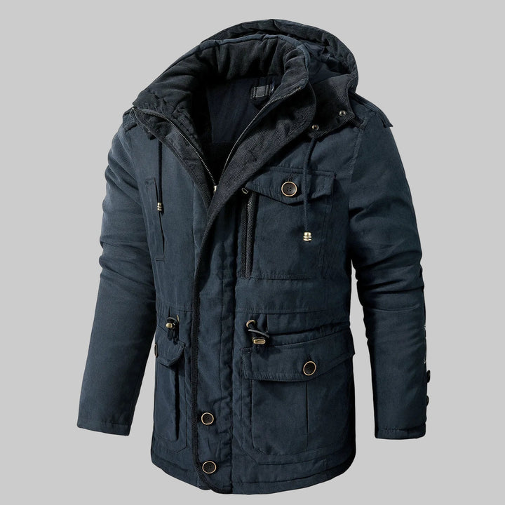 Menns Multi-Pocket Vinterjakke – Allsidig Kaldt-Vær Design