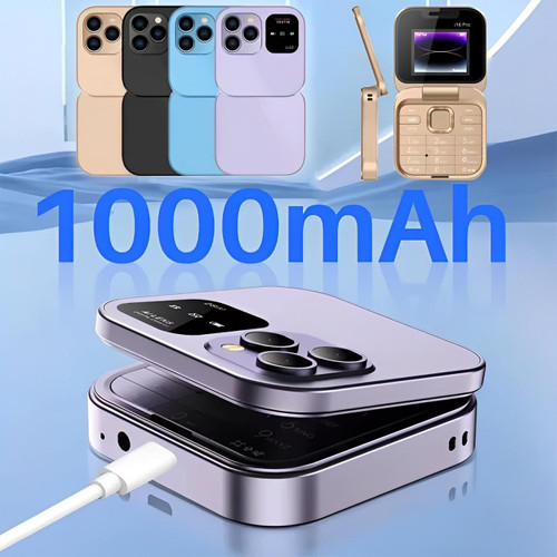 Sammenleggbar klaffetelefon Dual SIM | 1,77" skjerm | 1000 mAh | Micro-USB