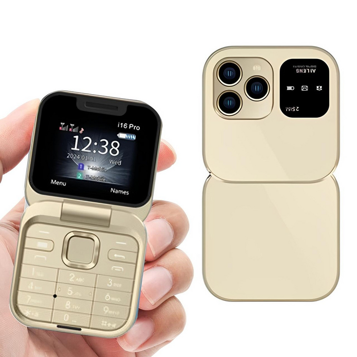 Sammenleggbar klaffetelefon Dual SIM | 1,77" skjerm | 1000 mAh | Micro-USB