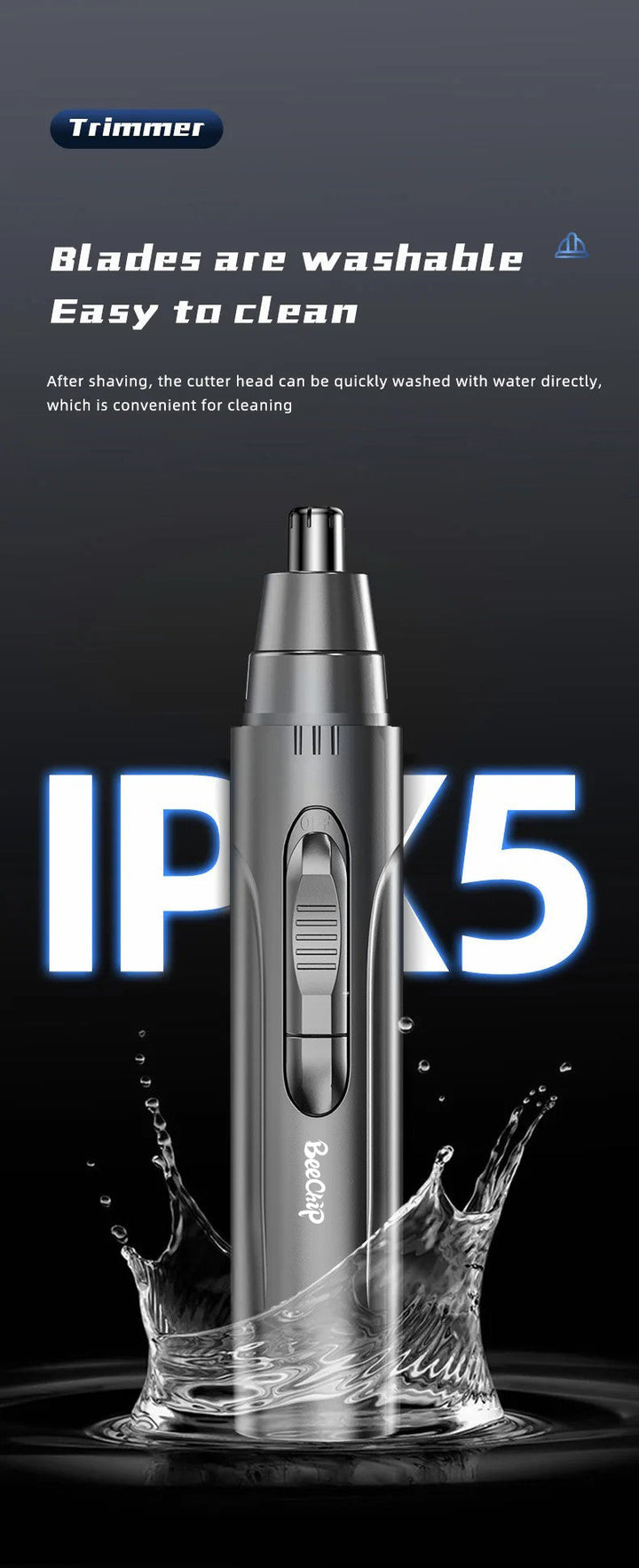 Painless Nese &amp; Øre Hår Trimmer – Presis Grooming med Maksimal Komfort