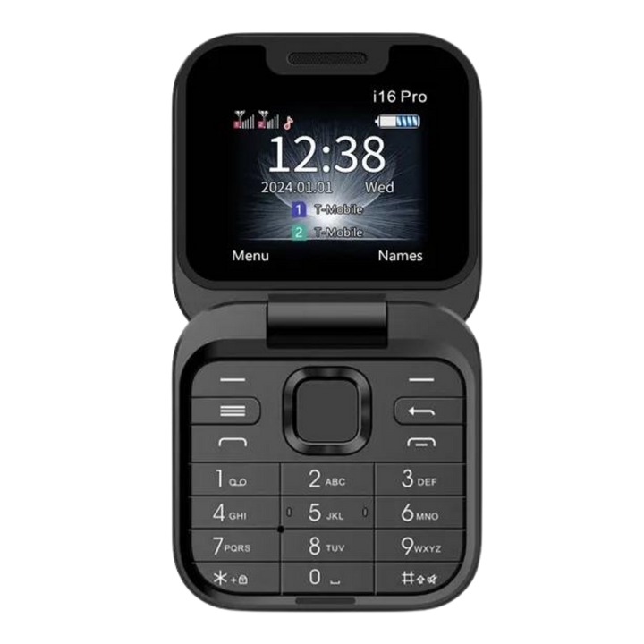 Liten sammenleggbar mobiltelefon med dobbel SIM