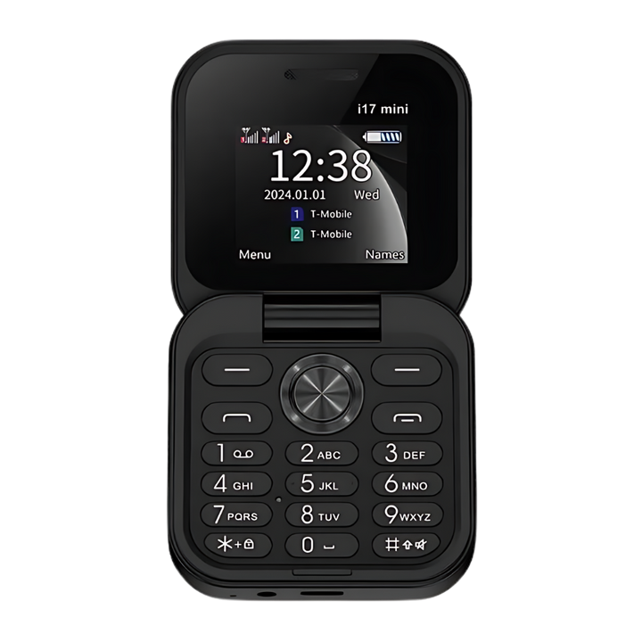 Liten sammenleggbar mobiltelefon med dobbel SIM