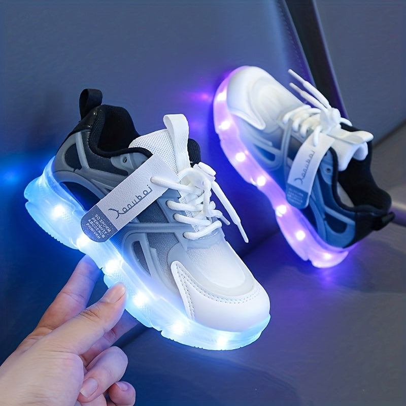 Lysende Sneakers for Barn – Fargerike, LED-Belysning for et Lekent Look