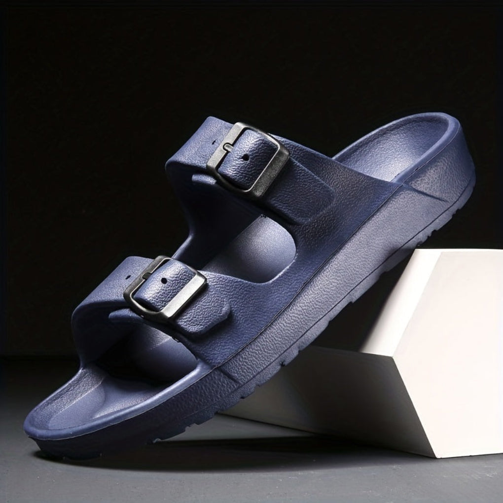 Menns Dobbel Spenne Sandal