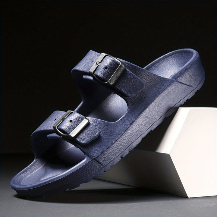 Menns Dobbel Spenne Sandal