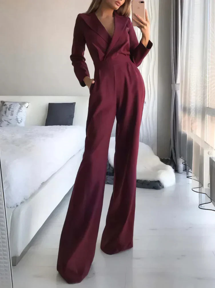 Elegant Langermet Jumpsuit for et Sofistikert Utseende