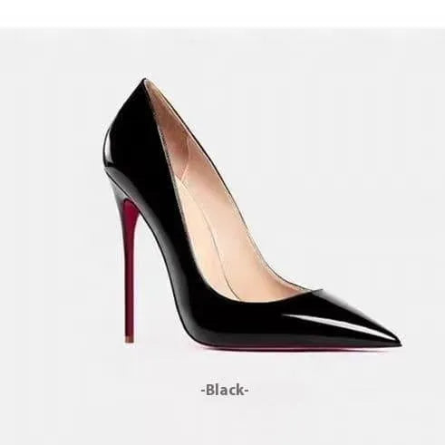 Stiletthæler for damer – Spiss tå og lakkert skinn, flere farger