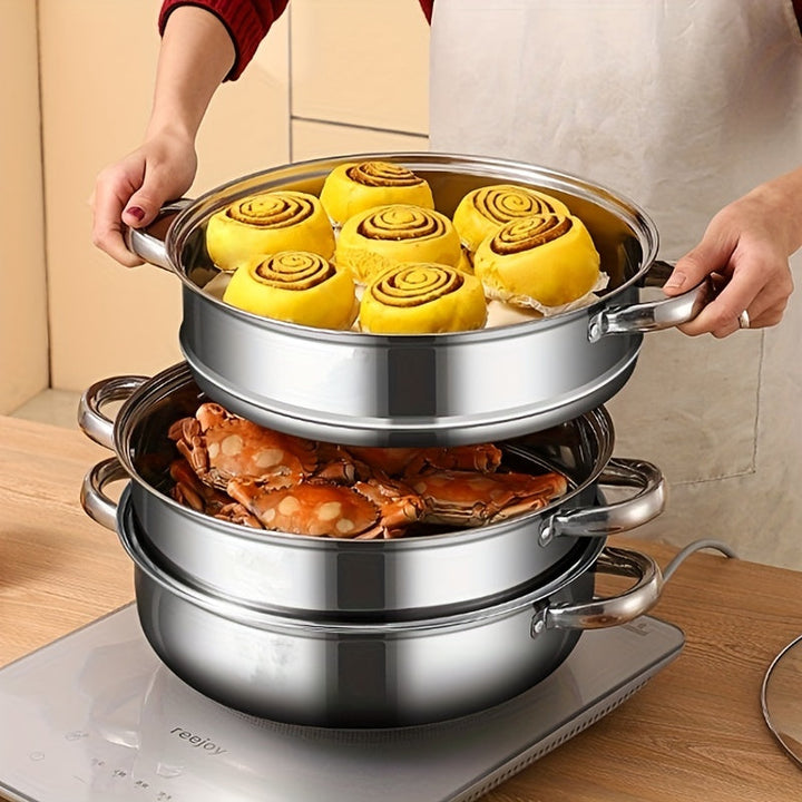 Dampkoker med 3 etasjer – NutriSteam