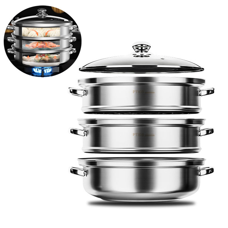 Dampkoker med 3 etasjer – NutriSteam