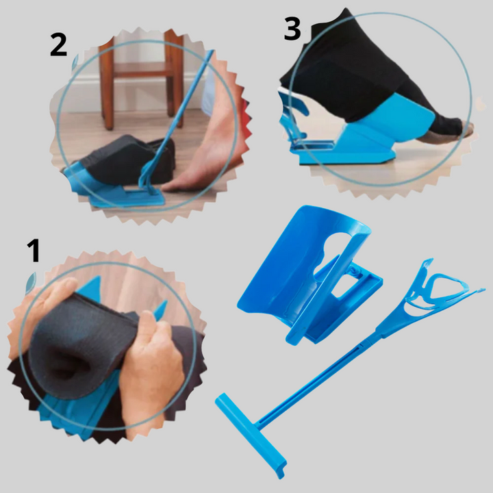 Sokk Hjelpemiddel – Glide-På Enhet for Enkel Sokk Bruk