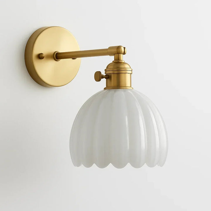 Retro vegglampe | Tulipandesign i glass | Elegant belysning