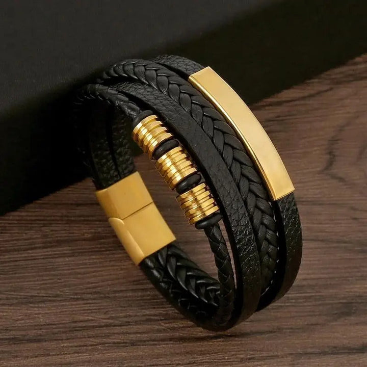 Majestetisk Vintage-armbånd - Luksuriøs Skinnstil
