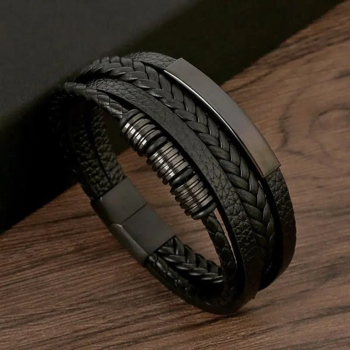 Majestetisk Vintage-armbånd - Luksuriøs Skinnstil