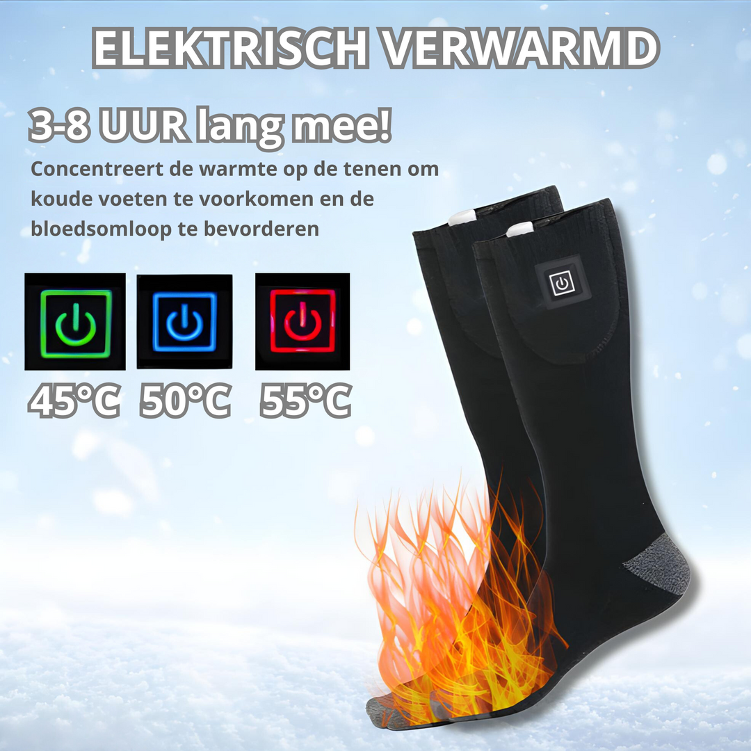 Elektrisk oppvarmede sokker - 3 varmeinnstillinger - 2024-design