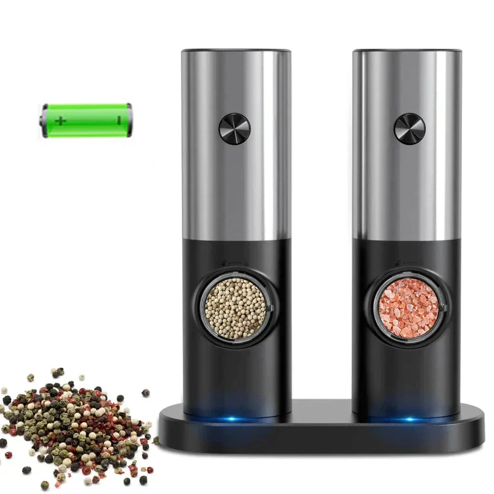 Elektrisk Pepper- og Saltkvern med LED-belysning