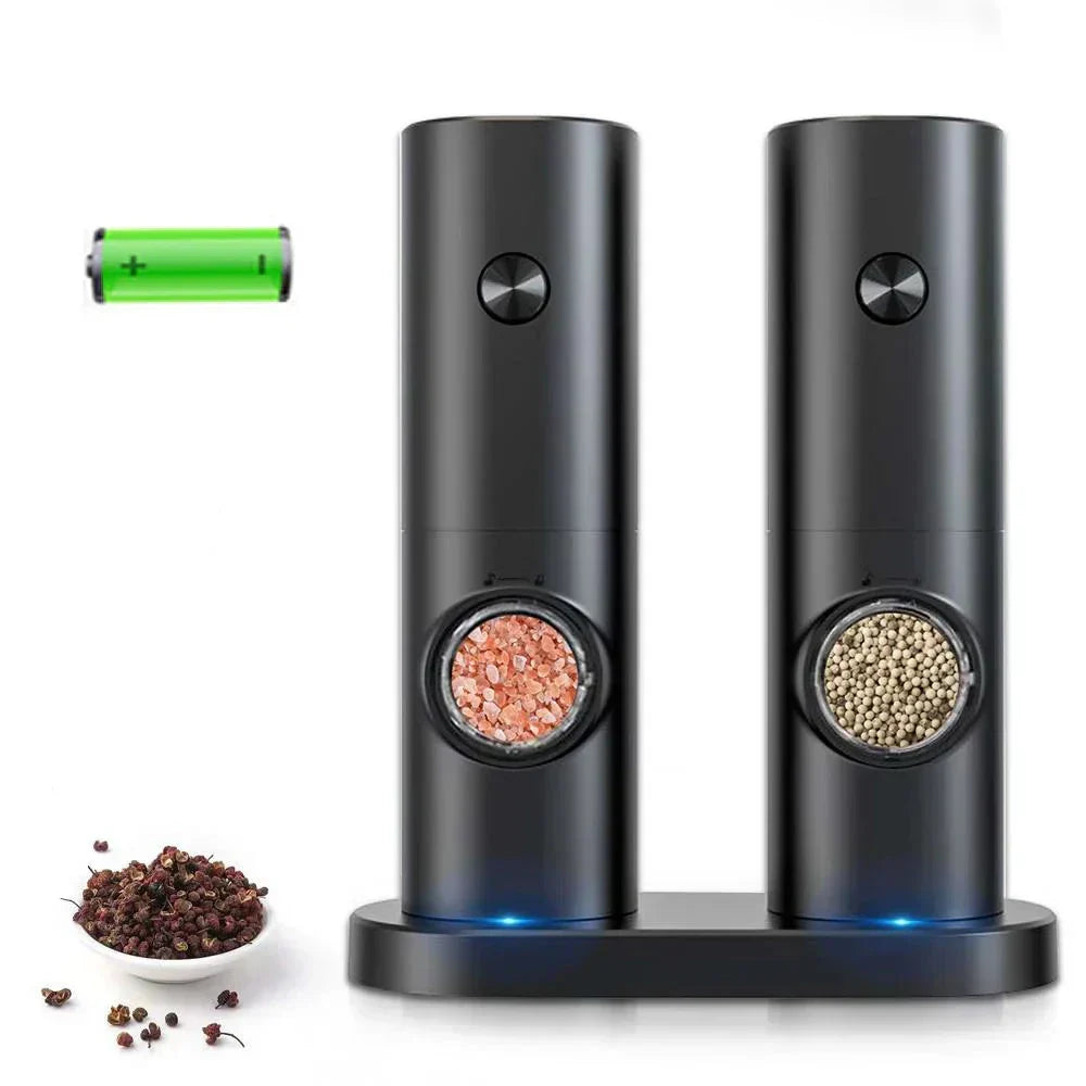 Elektrisk Pepper- og Saltkvern med LED-belysning