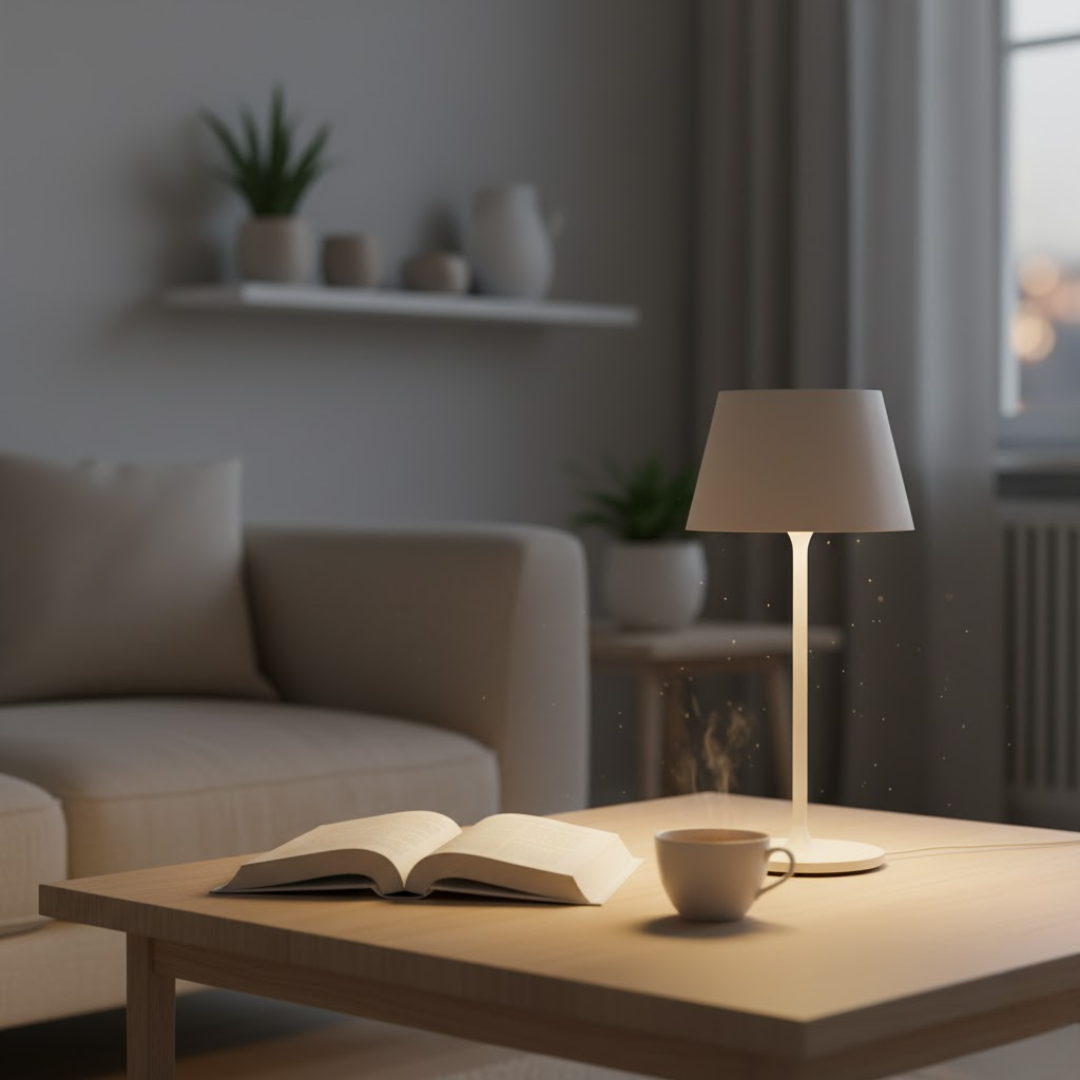 EternoLight | Trådløs Bordlampe – Koselig Belysning for Hjem og Hage