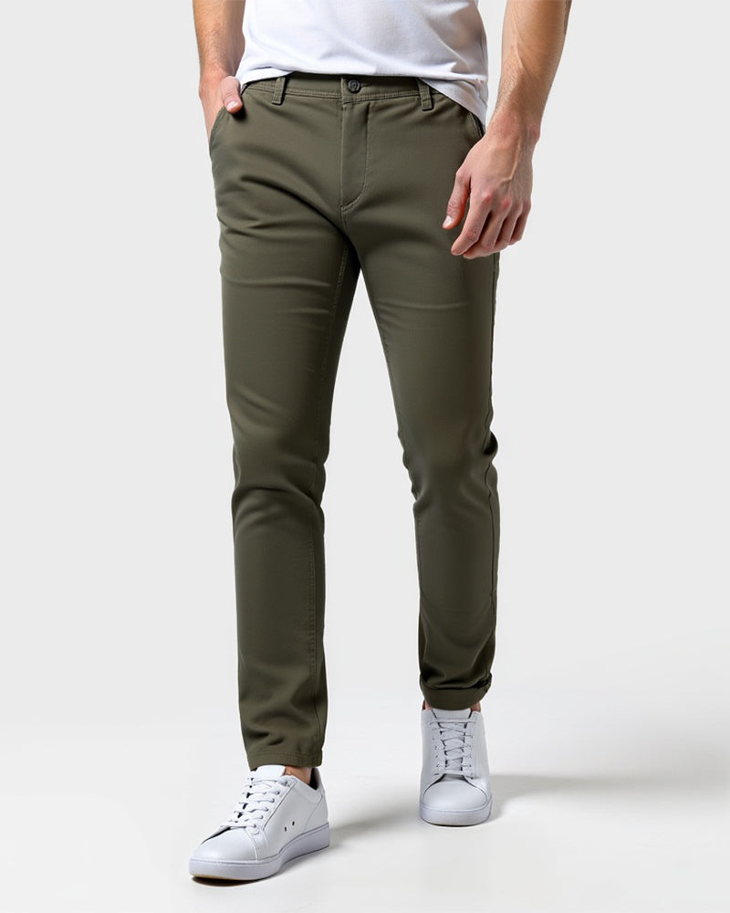 Chinosbukse til herre i slim fit for hverdagen og kontoret