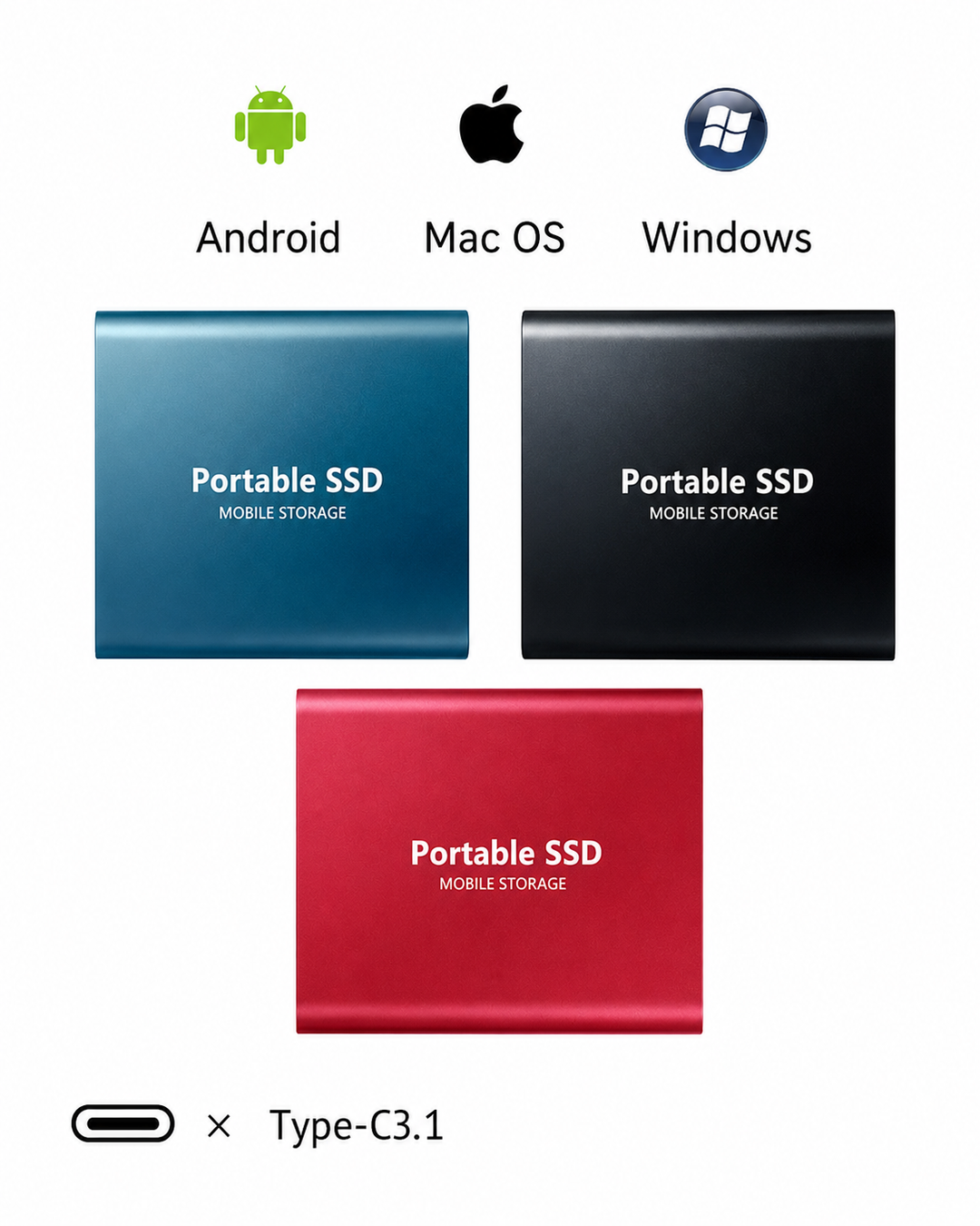 Bærbar 128 TB SSD for kreative og profesjonelle