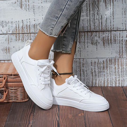 Hvite Kvinners Sneakers
