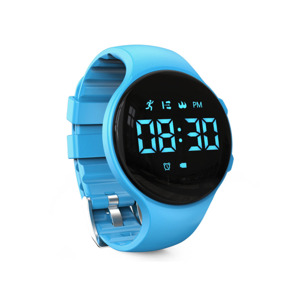 Digital LED-klokke med skritteller og vibrasjonsalarm – Fitnesstracker for barn