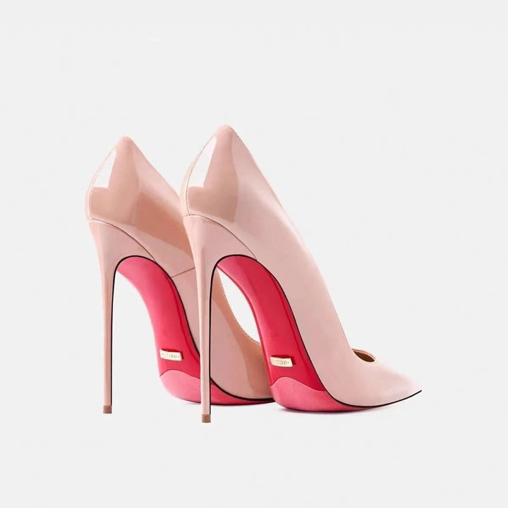 Stiletthæler for damer – Spiss tå og lakkert skinn, flere farger