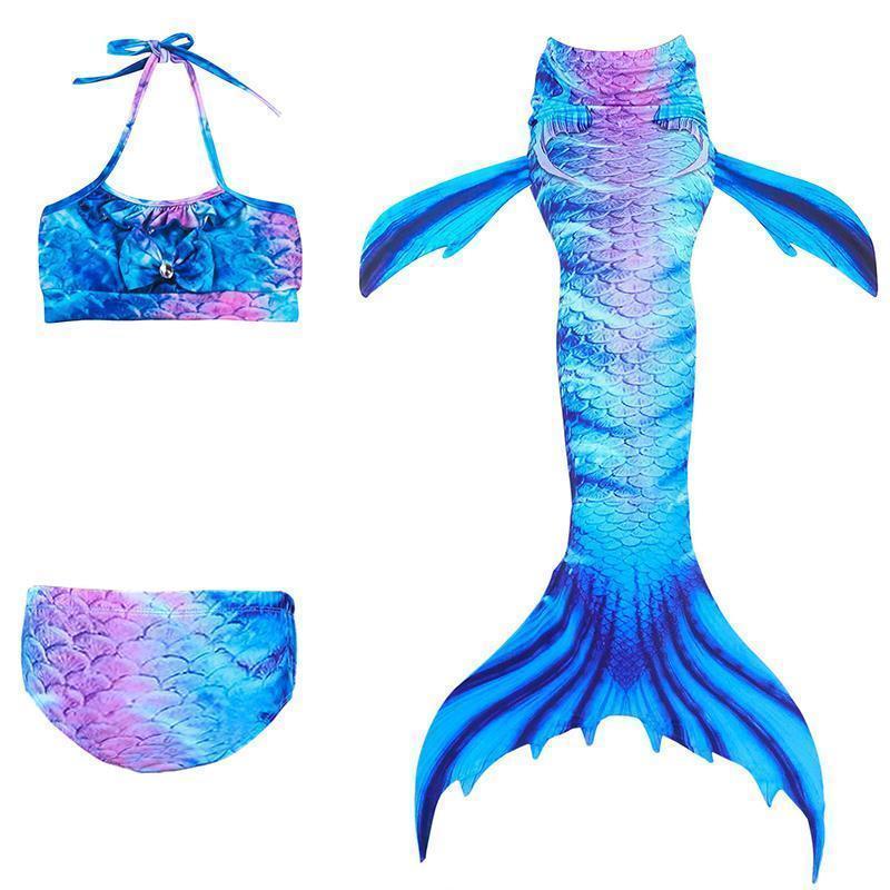 Havfrue-badedrakt for barn – Prinsessebikinisett