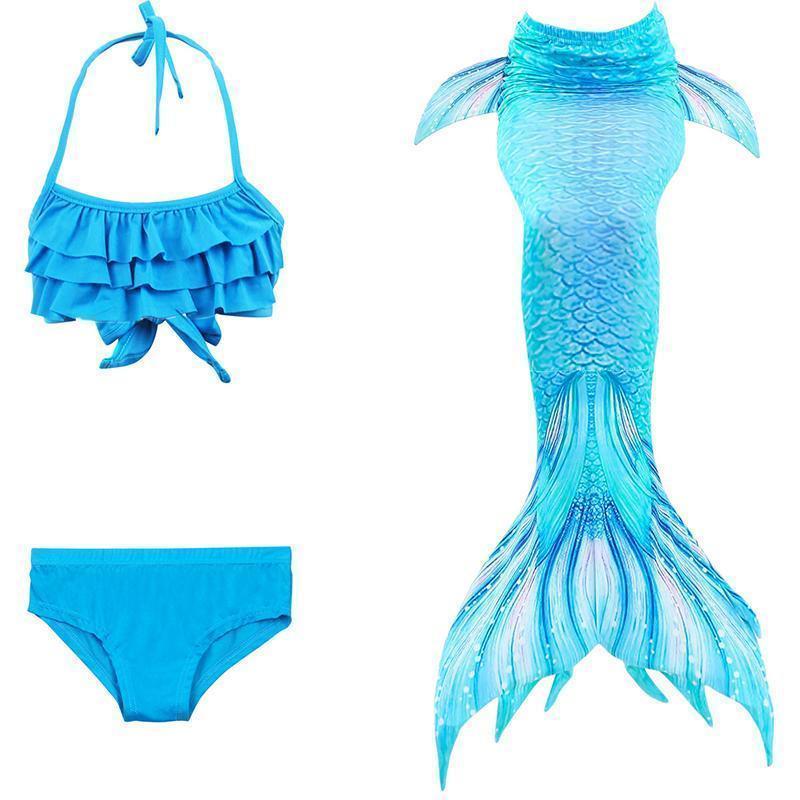 Havfrue-badedrakt for barn – Prinsessebikinisett