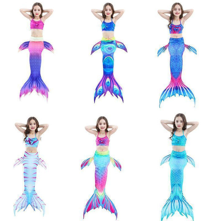 Havfrue-badedrakt for barn – Prinsessebikinisett
