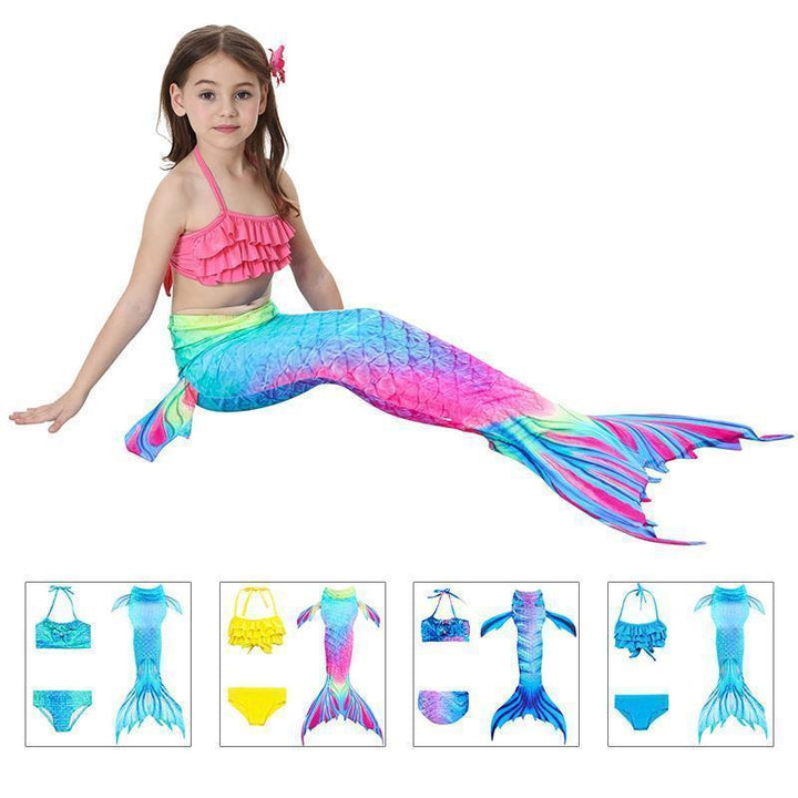 Havfrue-badedrakt for barn – Prinsessebikinisett