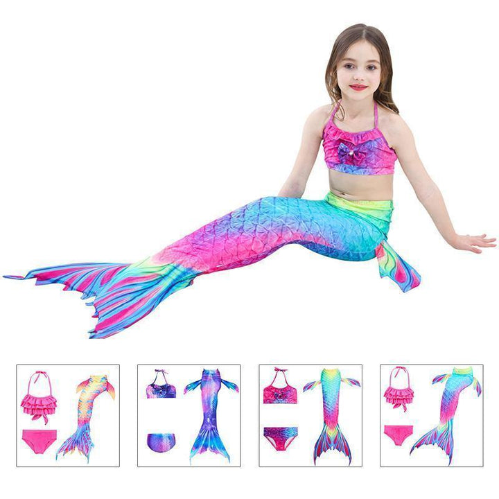 Havfrue-badedrakt for barn – Prinsessebikinisett