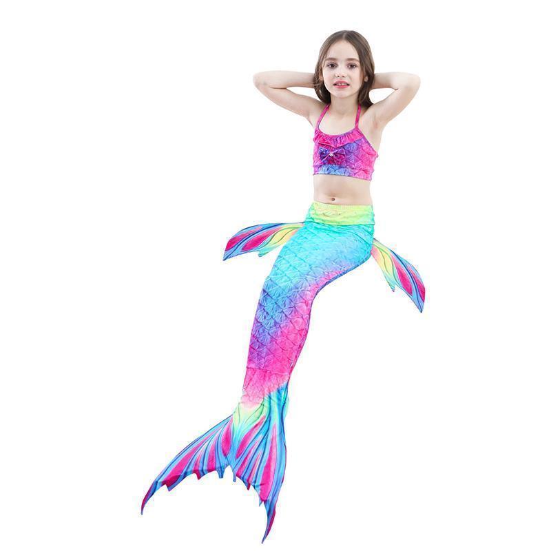 Havfrue-badedrakt for barn – Prinsessebikinisett