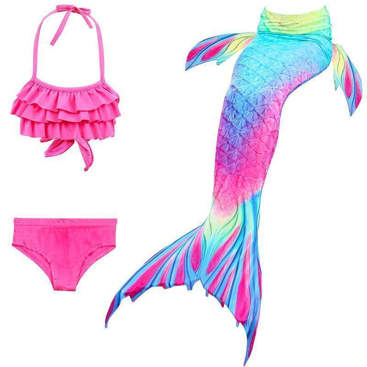 Havfrue-badedrakt for barn – Prinsessebikinisett