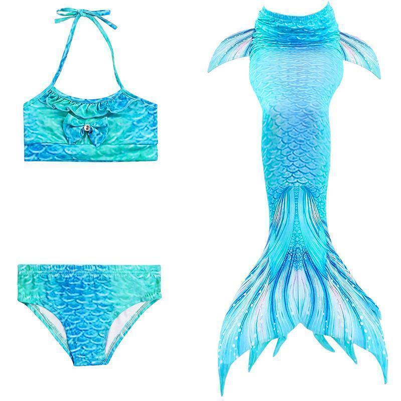 Havfrue-badedrakt for barn – Prinsessebikinisett