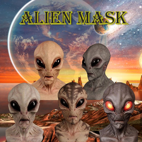 Realistisk alien-maske CosmicMorph | Håndmalt Halloween-kostymetilbehør i full størrelse
