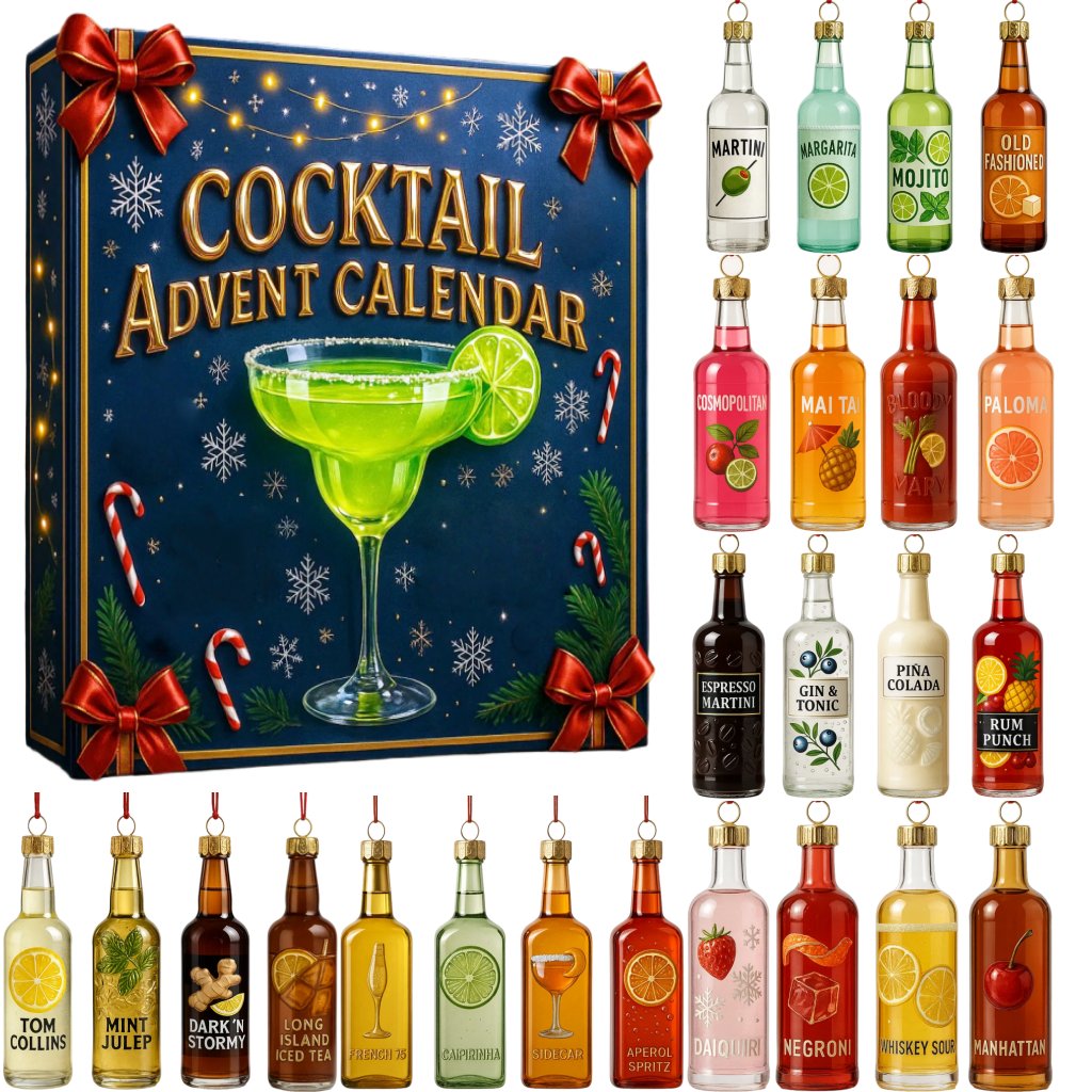 Festlig cocktail-adventskalender for nedtellingen til jul