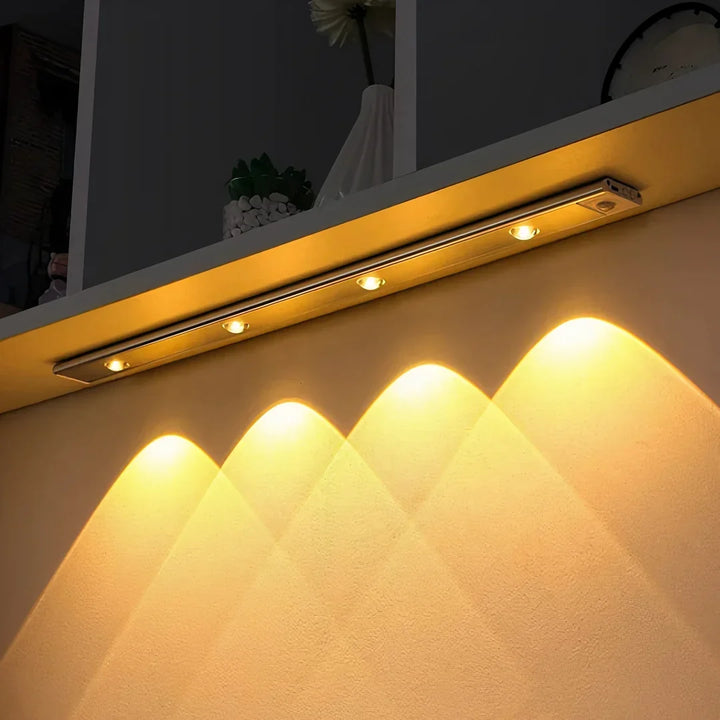 Trådløst LED-skapbelysning med bevegelsessensor - magnetisk og selvklebende